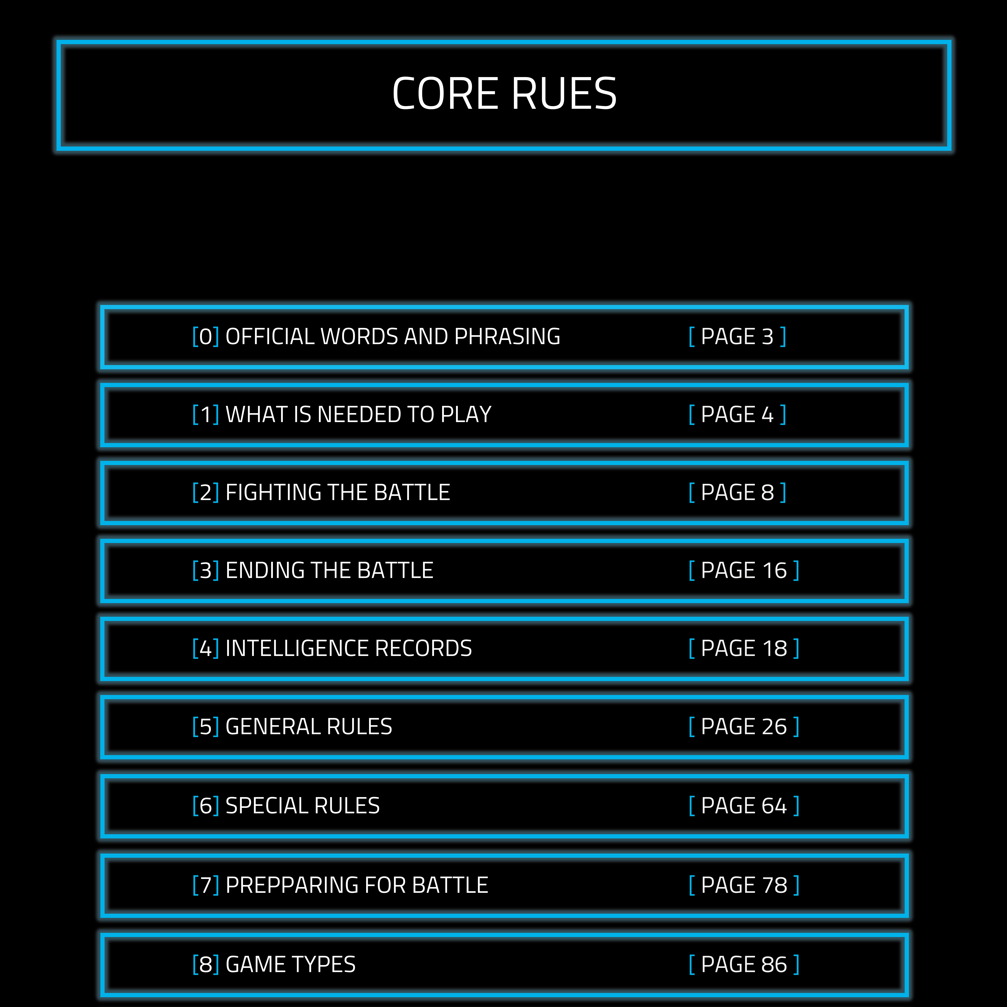 War On Terra Core Rule Book