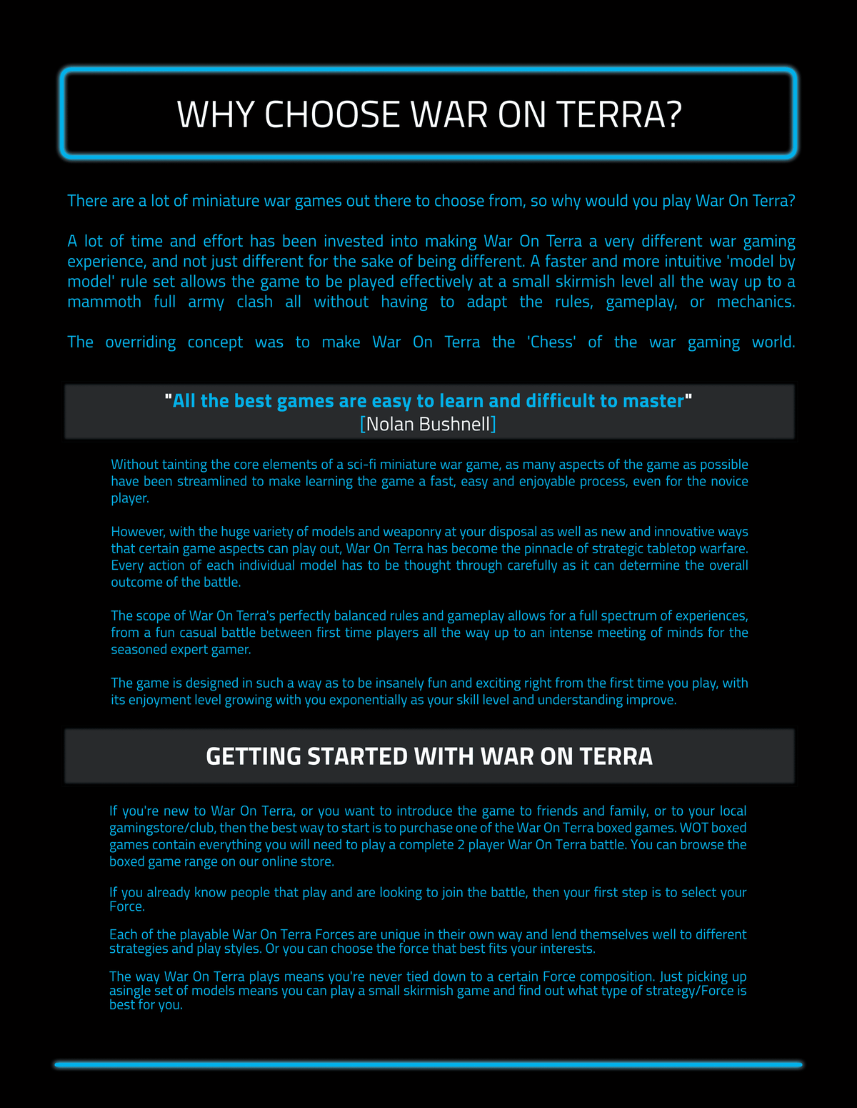 War On Terra Core Rule Book